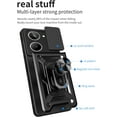 thumbnail image 3 of for Realme 10 4G Case with Slide Camera Cover, Military Grade Drop Protective Phone Cover Case with Ring Kickstand for Realme 10 4G SJ Red, 3 of 9