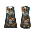thumbnail image 7 of Haiem Moon Night Sky Cute Rabbit for Women’s Summer Dresses – Casual Sleeveless Tank Loose Sundress, Lightweight Beach Dress, 7 of 7