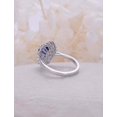 thumbnail image 2 of 2.10Ct Oval Lab Created Blue Sapphire Women's Engagement Ring 14K White Gold Plated, 2 of 5