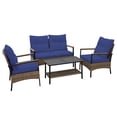 thumbnail image 4 of EAGLE PEAK 4 Pieces Patio Furniture Set Outdoor Wicker Conversation Set Outdoor Patio Chairs, 4 of 9