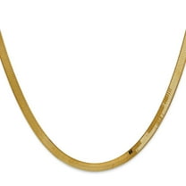 Auriga 14K Yellow Gold 4mm Herringbone Chain Necklace 20inch for Women
