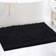 thumbnail image 1 of Alfombras de baño para baño, antideslizantes, de lujo, de chenilla, para baño, 47 x 17, extrasuaves y absorbentes, lavables, secas, de felpa, para baño, bañera, color gris y negro, 24 x 36 pulgadas, 1 of 5