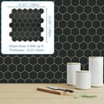 thumbnail image 6 of Sunwings Peel and Stick Backsplash Tile in Hexagon for Kitchen Bathroom Fireplace (10 Tiles,  Black), 6 of 7