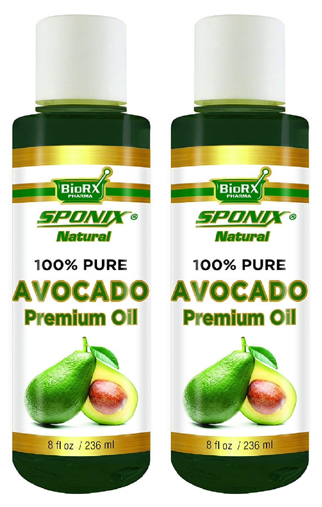 Avocado Oil 8 oz (236 mL) Pack of 2 Carrier Oil Made with 100