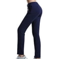thumbnail image 3 of Pantalones de yoga con cordón y bolsillos para mujer, mallas deportivas para hacer ejercicio, talla S, color oscuro S, 3 of 4