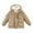 Khaki, variant on Boys Winter Lined Thermal Jacket Warm Thickened Coat Windproof Cold Weather Outerwear For Toddler Youth