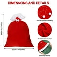thumbnail image 3 of AUQ Christmas Bags Large Christmas Gift Bags Christmas Drawstring Gift Bags Christmas Velvet Santa Bags 20 X 28 Inch Santa Sack for Xmas Present Toys Holiday Party Supplies (Red), 3 of 7