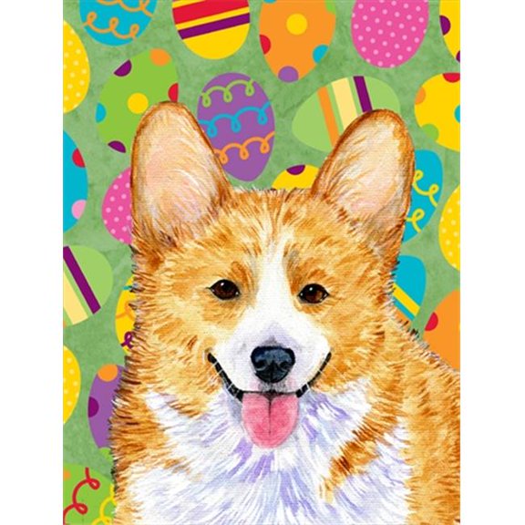 11 x 15 in. Corgi Easter Eggtravaganza Garden Size Flag