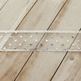 thumbnail image 2 of Ribbon Traditions 1 1/2" Wired Ribbon Metallic Banded Edge Sheer Glitter Dots White/Silver 25 Yards, 2 of 2