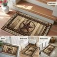 thumbnail image 6 of Rectangle Area Rug 2x3ft,Western Star Farm Brown Wood Grain Washable Carpet Non-Slip Runner Accent Rugs Indoor Floor Mat for Bedroom Living Room Decor,Vintage Farmhouse, 6 of 9