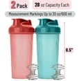 thumbnail image 2 of Mr. Pen- Shaker Bottles for Protein Mixes, 28 oz, 2 Pack, Blue & Red, Protein Shaker Bottle with Wire Whisk Ball, Shaker Cup, 2 of 5