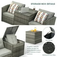 thumbnail image 4 of Royalcraft Outdoor Patio Furniture Set,9 Pieces Outdoor Sectional Wicker Sofa PE Rattan Conversation Sets with Non-slip Cushions,Aluminum Frame,Grey, 4 of 7