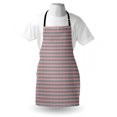 thumbnail image 4 of Geometric Apron, Round Edged Pink Rhombus Shapes Forming a Tile Pattern, Unisex Kitchen Bib with Adjustable Neck for Cooking Gardening, Adult Size, Taupe Grey Pale Pink, by Ambesonne, 4 of 4