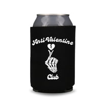 Valentine's Beer Can Coolers, Anti-Valentine Club, Funny Anti-Valentine's Coolies, Drink Accessory, Beer Coolies, Valentine's Gifts (Black)