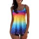 thumbnail image 3 of Conjunto de tankini con tiras en la espalda con estampado conservador para mujer Trajes de baño de dos piezas Traje de baño Fridja nalpqowj59729, 3 of 9