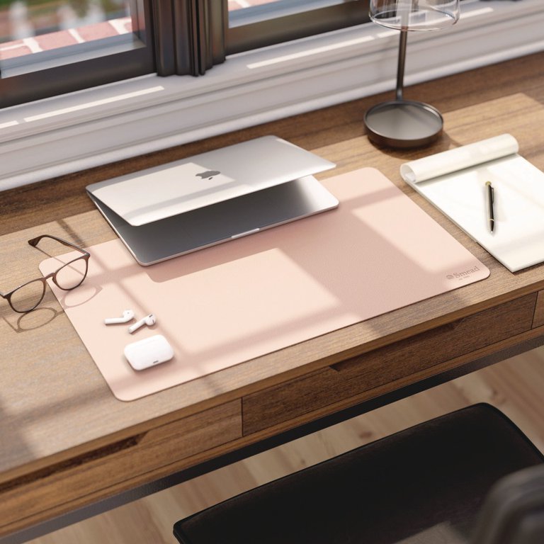 Vegan Leather Desk Pads, 23.6 x 13.7, Light Pink Vegan Leather Desk Pads, 23.6 x 13.7, Light Pink