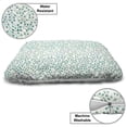 thumbnail image 3 of Leaves Pet Bed, Flowering Branches Gentle Spring Season Little Buds Romantic Cottage Ornament, Resistant Pad for Dogs and Cats Cushion with Removable Cover, 24" x 39", Teal Grey Cream, by Ambesonne, 3 of 4
