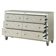 thumbnail image 4 of Dresser with 6 Drawers and Circular Decorative Pattern Silver, 4 of 7