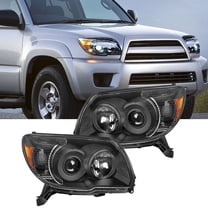 Nilight Headlights Assembly for Toyota 4Runner 2006 2007 2008 2009 Headlamp Black Housing Amber Reflector