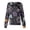 Gray, variant on Womens Halloween Scrub Top Crew Neck Halloween Print Scrub Top Button Front Cute Nurse Uniform Saffron M