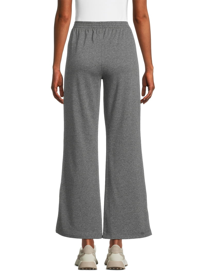 パンツ wide asymmetry pants Athletic Works Women's Wide Leg Pants with Side Vents, Sizes