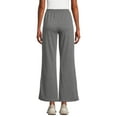 thumbnail image 3 of Athletic Works Women's Wide Leg Pants with Side Vents, Sizes XS-XXXL, 3 of 5