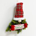 thumbnail image 4 of Decoración navideña Corona navideña Sin rostro Anciano Espíritu Navidad Puerta Colgante Colgante Decoraciones navideñas BR  Rojo Verde, 4 of 5
