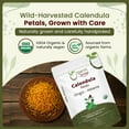 thumbnail image 3 of Organic Way Dried Calendula Flower Petals - Herbal Tea | European Wild-Harvest | Organic & Kosher Certified | Raw, Vegan, Non GMO & Gluten Free | USDA Certified | Origin - Albania (1/4 lbs / 4 oz), 3 of 8