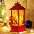 thumbnail image 4 of PULLIMORE Christmas LED Lantern Light Ornament Santa Snowman Deer Night Desk Lamp Home Party Decor (Red), 4 of 6