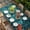 Green, variant on Navy Blue Ocean Waves Table Cloths for 5 Foot Rectangle Tables, Red Boat Coastal Patio Waterproof Elastic Fitted Tablecloths, Washable Rectangular Table Cover for Camping