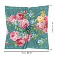 thumbnail image 3 of Head Scarf for Women,27.5 Inches Pioneer Colorful Flowers Square Like Head Scarf for Women,Silk Bandana Hair Wrap Neck Scarf for Women's, 3 of 6