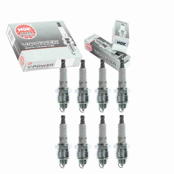 8 pc NGK V-Power Spark Plugs compatible with Chevrolet Impala 5.3L 5.4L 5.7L V8 1963-1970
