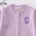 thumbnail image 6 of NOLDARES Baby Cardigan Sweater Romper Pullover Soft Knit Clothes Lightweight Long Sleeve for Boy Girl Infants & Toddlers(Purple,5-6 Y), 6 of 7