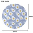 thumbnail image 2 of Round Tablecloth Daisy 60 Inch Wrinkle Free Table Cover Dining Kitchen, 2 of 5