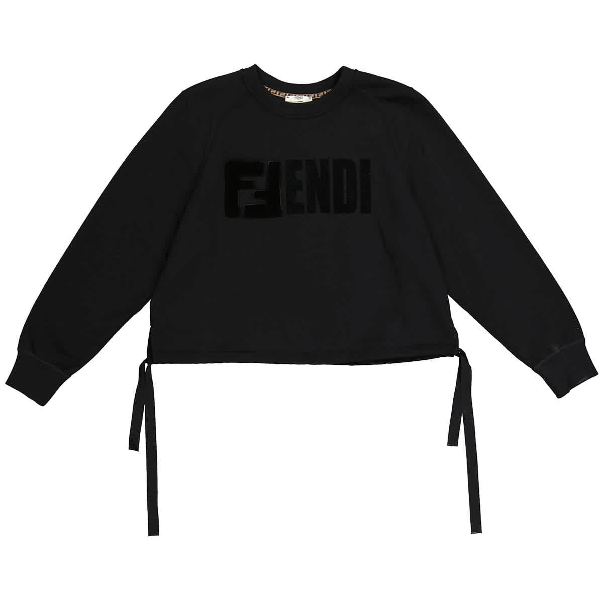 Fendi Black Cotton Logo Cropped Sweatshirt Size Sierra Leone Ubuy