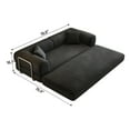 thumbnail image 4 of 78.8" loveseat sofa,Black Comfy Futon Couch Sleeper Bed, Boneless Sectional Sofa for Living Room,Corduroy fabric, 4 of 12