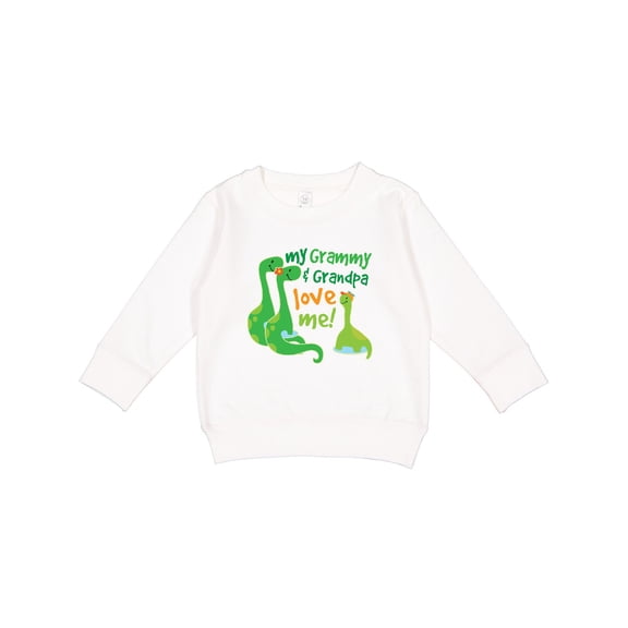 Inktastic My Grammy and Grandpa Love Me Grandson Dinosaur Toddler Sweatshirt