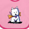 thumbnail image 4 of Inktastic Kiniart Westie with Bone Boys or Girls Baby Bib, 4 of 4