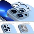 thumbnail image 2 of 3-Pack for 13 Pro 6.1 inch/iPhone 13 Pro Max 6.7 inch Camera Lens Edge Protector Film, No Tempered Glass Aluminum Alloy Frame Protector, [Scratch-Resistant] [Easy to Install] - Blue, 2 of 5