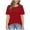 Red, variant on T Shirts for Women 2026 Summer Short Sleeve Crewneck Hollow out Breathable Dressy Casual Office Work Tshirt Blouse