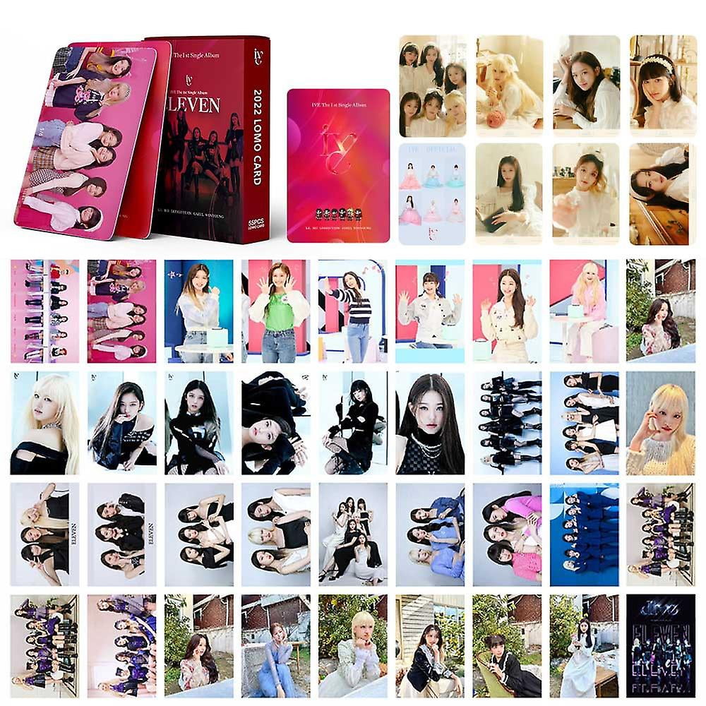 54pcs/set Kpop Ive Eleven Lomo Cards Photocards Album Liz Kpop