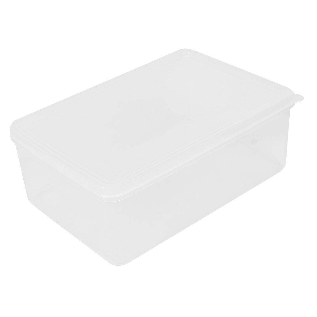 Unique Bargains Kitchen 1700ml Rectangular Transparent Plastic Food