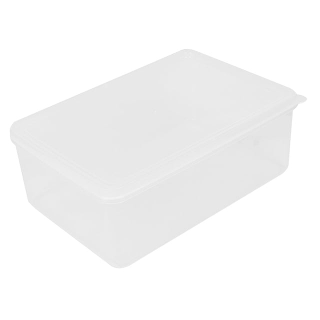 Unique Bargains Household Freezer Microwave Clear Plastic Food Storage Box Container 1700ml