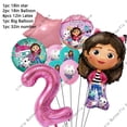 thumbnail image 5 of Casa de muñecas Gabby, globos con números de gatos, decoración para fiesta de cumpleaños para niños, globos de aluminio de látex, juego de globos para muñeca de Gabby para niña, 5 of 5