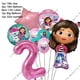 thumbnail image 5 of Casa de muñecas Gabby, globos con números de gatos, decoración para fiesta de cumpleaños para niños, globos de aluminio de látex, juego de globos para muñeca de Gabby para niña, 5 of 5
