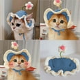 thumbnail image 7 of Tarmeek Hand-Knitted Pet Cat Dog Hat, Warm Cat & Dog Headwear with Flower Design, Soft Comfortable Elastic Fit for Small Medium Pets, Birthday Party & Dog Cat Decor, 7 of 7