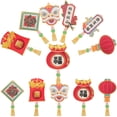 thumbnail image 1 of KAKOWELY 12 adornos de Año Nuevo Chino 2024, colgante de bonsái de dragón, mascota, amuleto de papel colgante, 1 of 5