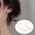 thumbnail image 1 of harmtty 1 Pair Piercing Temperament Lightweight Lady Earrings Small Heart Long Tassel Drop Earrings Jewelry Accessories, 1 of 7