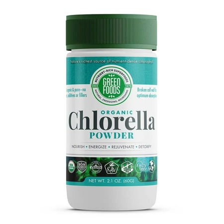 Green Foods Organic Chlorella Powder 2.1 oz Powder