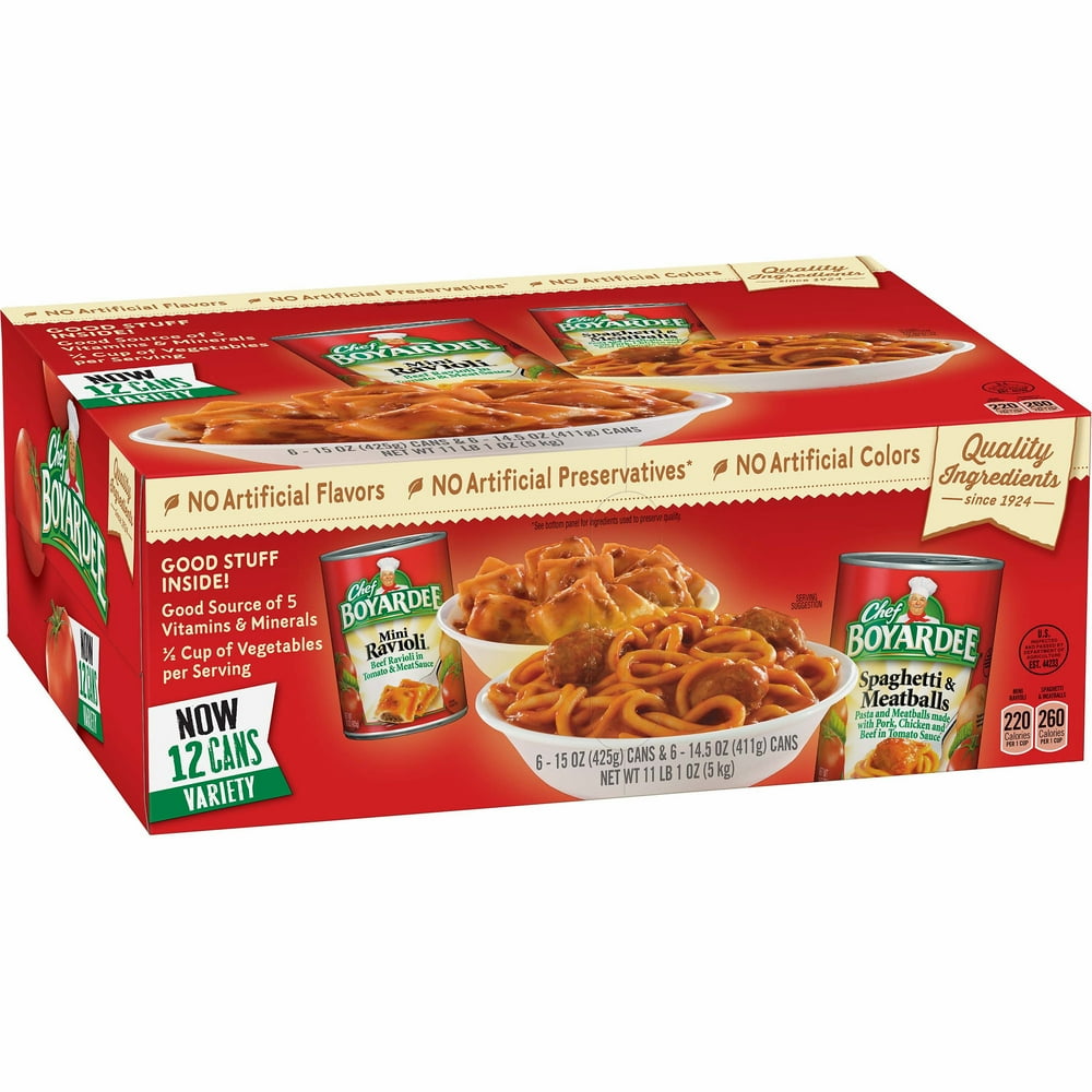 Chef Boyardee Mini Ravioli and Spaghetti & Meatballs 12 615 oz